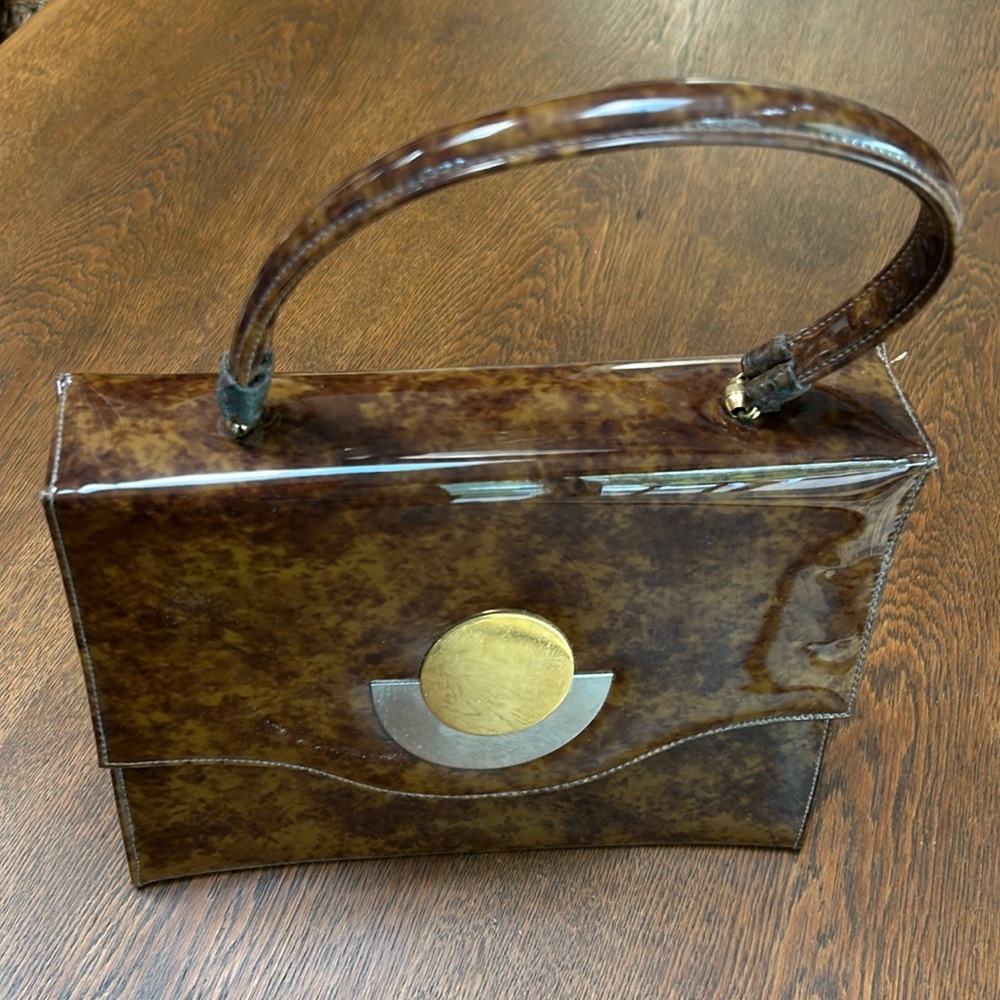 Retro Vintage  Crown Lewis Saks 5th Ave Art Deco bag. True work of art classic.